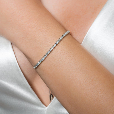 GEORGINI ICONIC BRIDAL VERA 2MM BRACELET SILVER