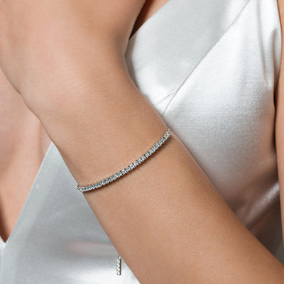 GEORGINI ICONIC BRIDAL VERA 2MM BRACELET SILVER