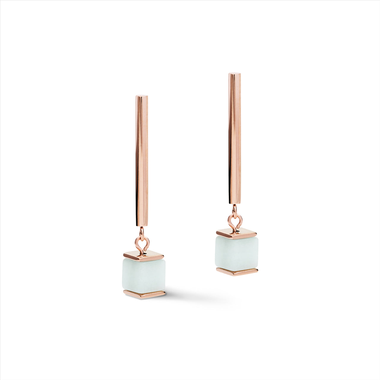 AMAZONITE ROSE GOLD PLATED EARRINGS