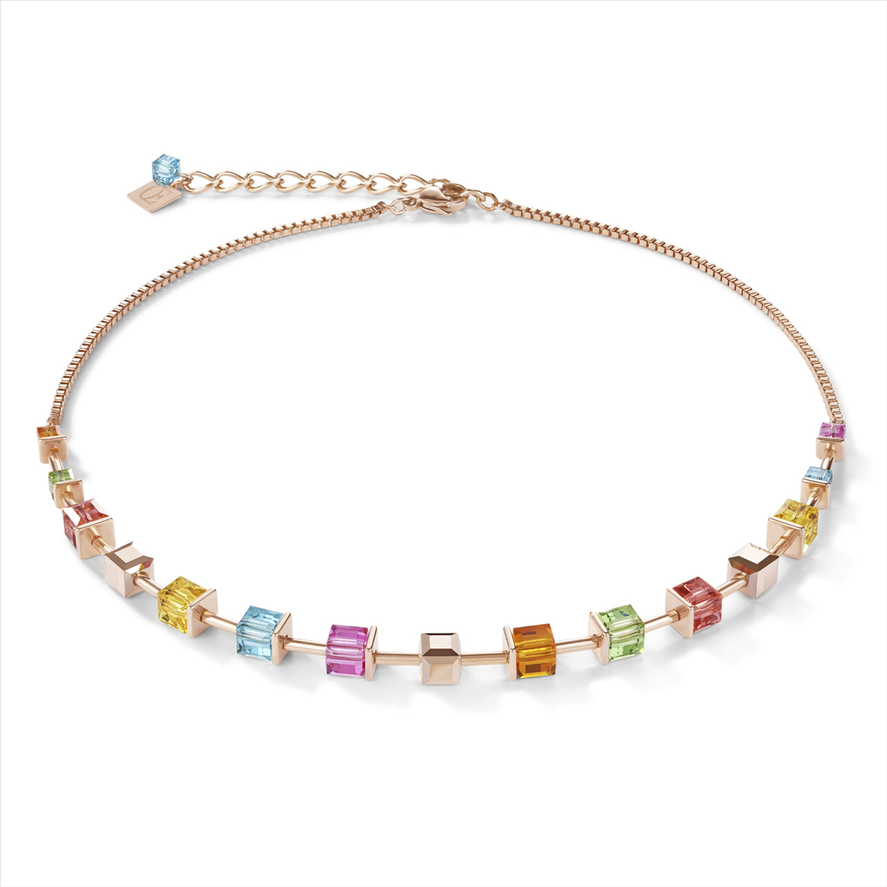 MULTICOLOURED CUBE NECKLACE