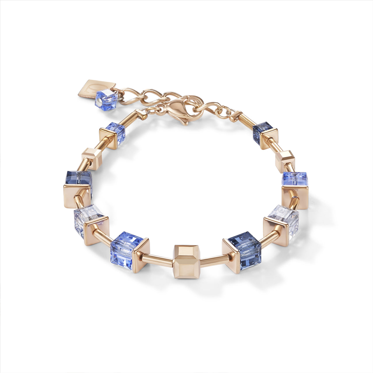DUSKY BLUE GEO CUBE BRACELET
