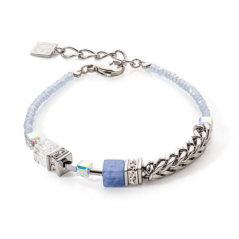 BLUE & ROSE ADVENTURINE CRYSTAL BRACELET