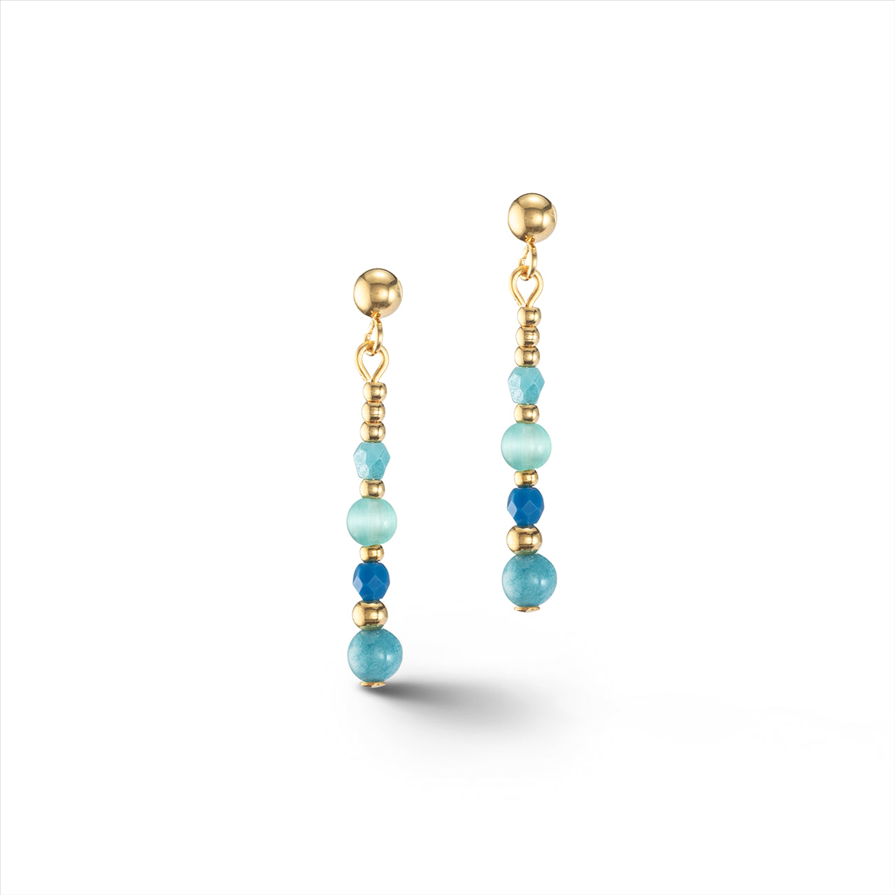 AMAZONITE/SYN TIGER'S EYE EARRINGS