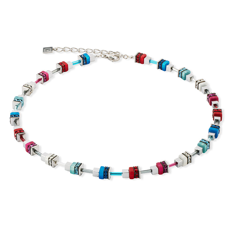 RED & BLUE CUBE NECKLACE
