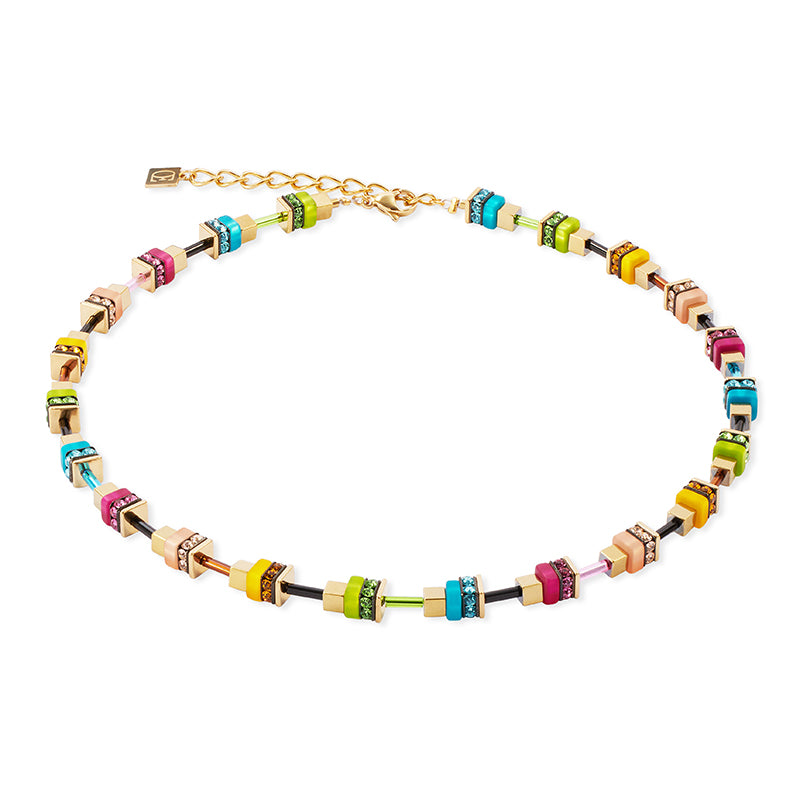 MULTICOLOURED CUBE HAEMATITE NECKLACE