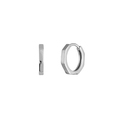 Hex Huggie Earrings