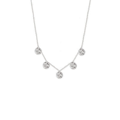 Cz Bezel Scattered Drop Necklace