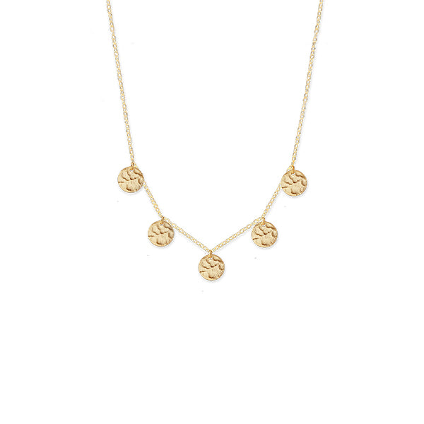 Cz Bezel Scattered Drop Necklace