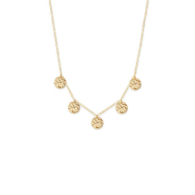 Cz Bezel Scattered Drop Necklace