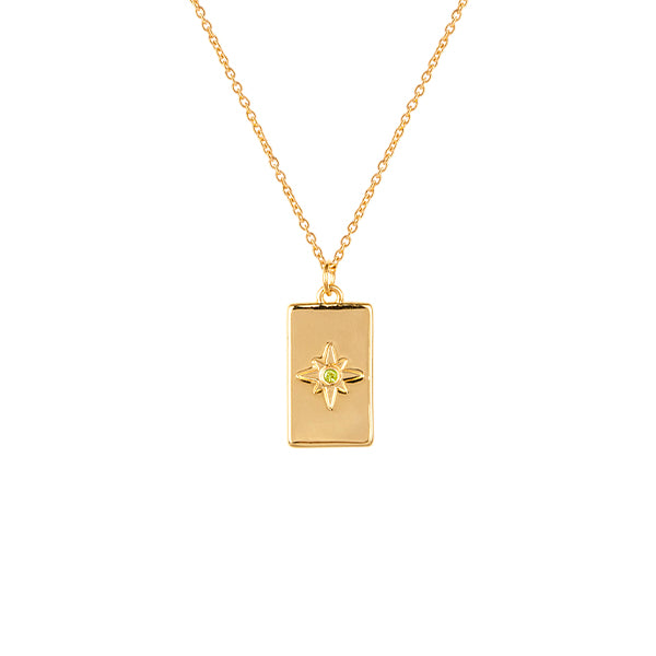August Birthstone Necklace