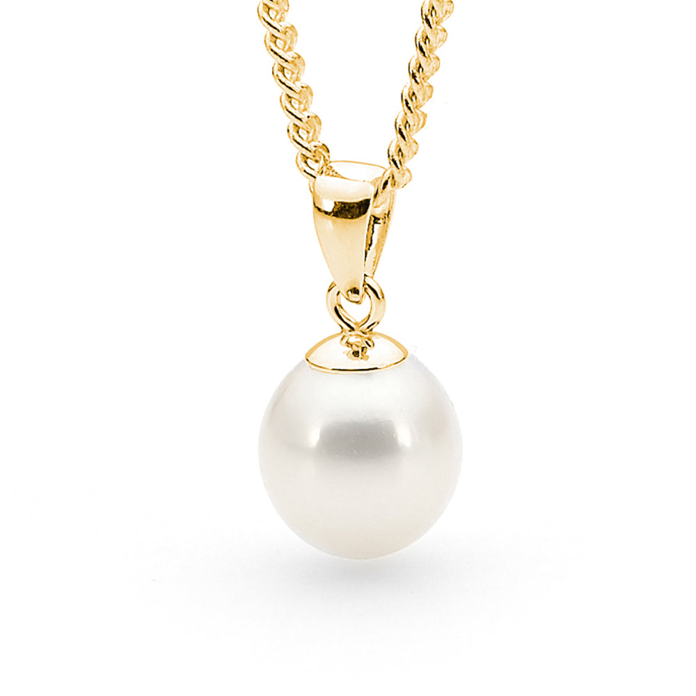 9k Yellow Gold Freshwater Pearl Pendant